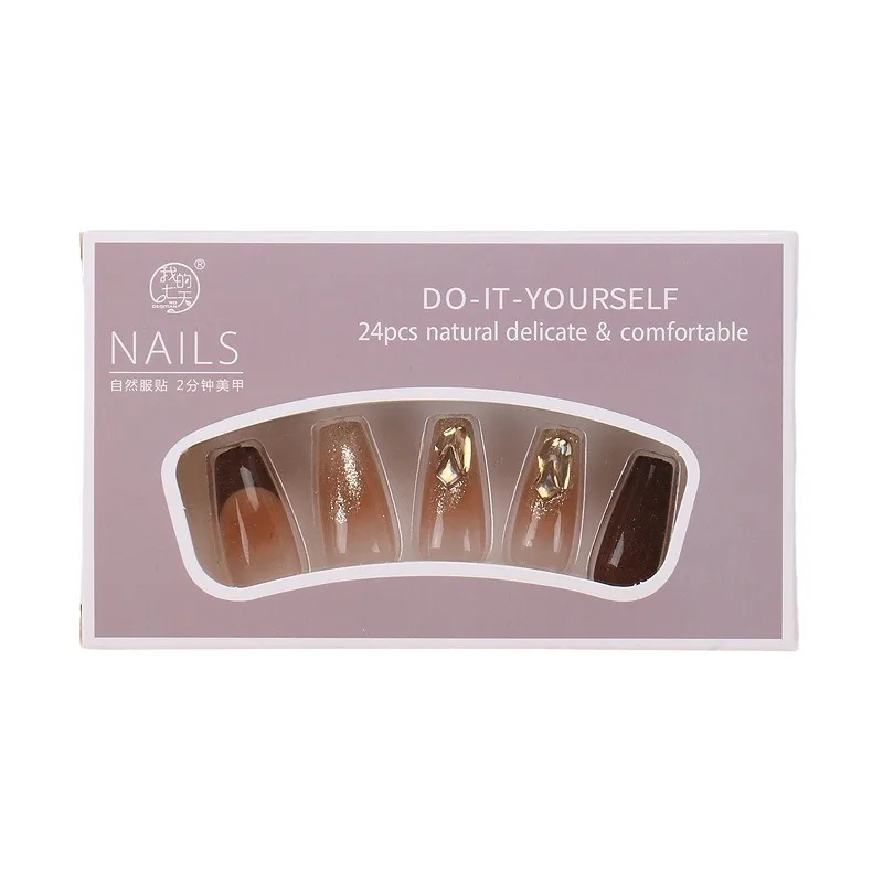 

Носите ногти на осень и зиму, продвинутое отбеливание, съемный дизайн ногтей, готовая наклейка для ногтей, простая