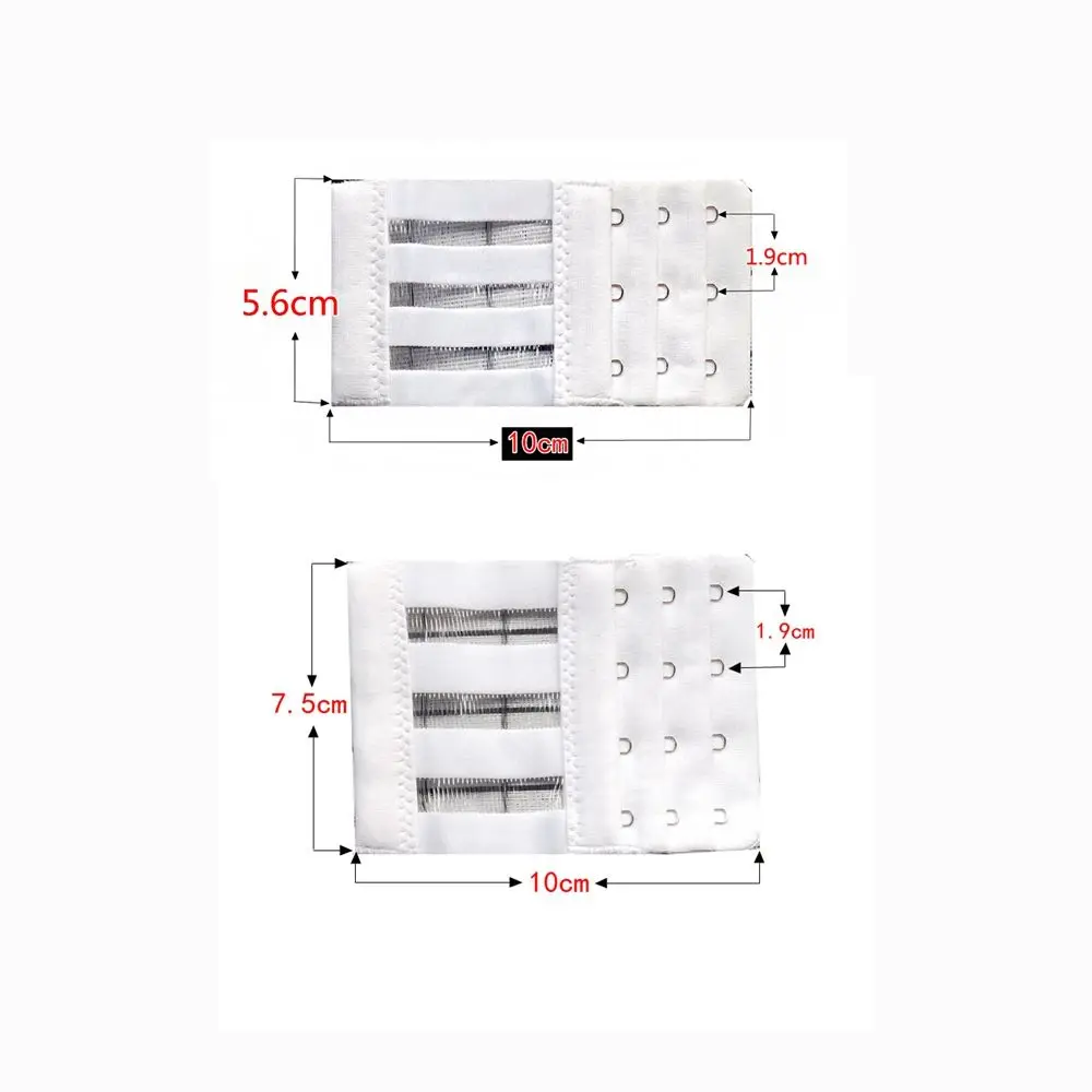 4 후크 3 행 익스텐더 DIY 3 후크 3 행 친밀한 액세서리 브래지어 익스텐더 스트랩 브래지어 확장 버클 란제리 스트랩