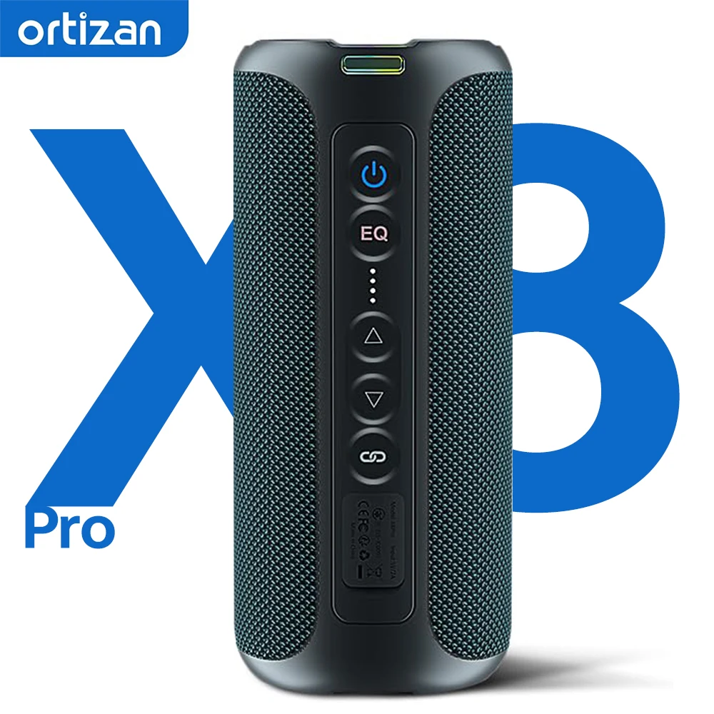 Ortizan Wireless Speakers Outdoor Portable Subwoofer Speaker with 40W Loud Stereo Sound TWS Pairing for Outdoor IPX7 Waterproof