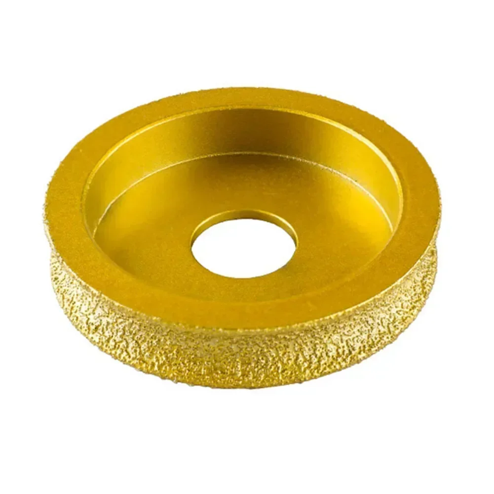 Grinding Disc Wheel 74x20mm Dry Vacuum Brazed Profile with Bullnose Edge Abrasive for Marble Granite Quartz and Concrete Wall