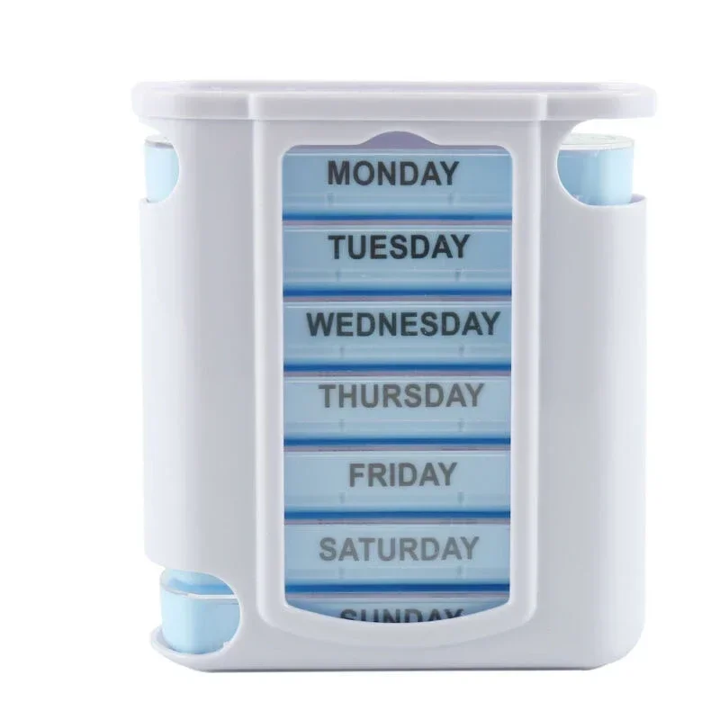 Portable 7 Days Medicine Medical Pill Box 28 Grids Weekly Pill Case Storage Box Travel Medicine Box Holder Tablet Organizer