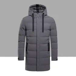 Hot Sale long Cotton Padded Jacket for Men Warm Winter Casual Coats Men Fashion Clothing Down Jacket