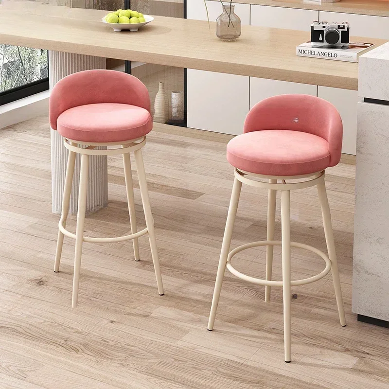 Silla ergonómica con respaldo ajustable, taburete giratorio de Metal, muebles antiguos, bancos de manicura, barra de cocina, mostrador barato