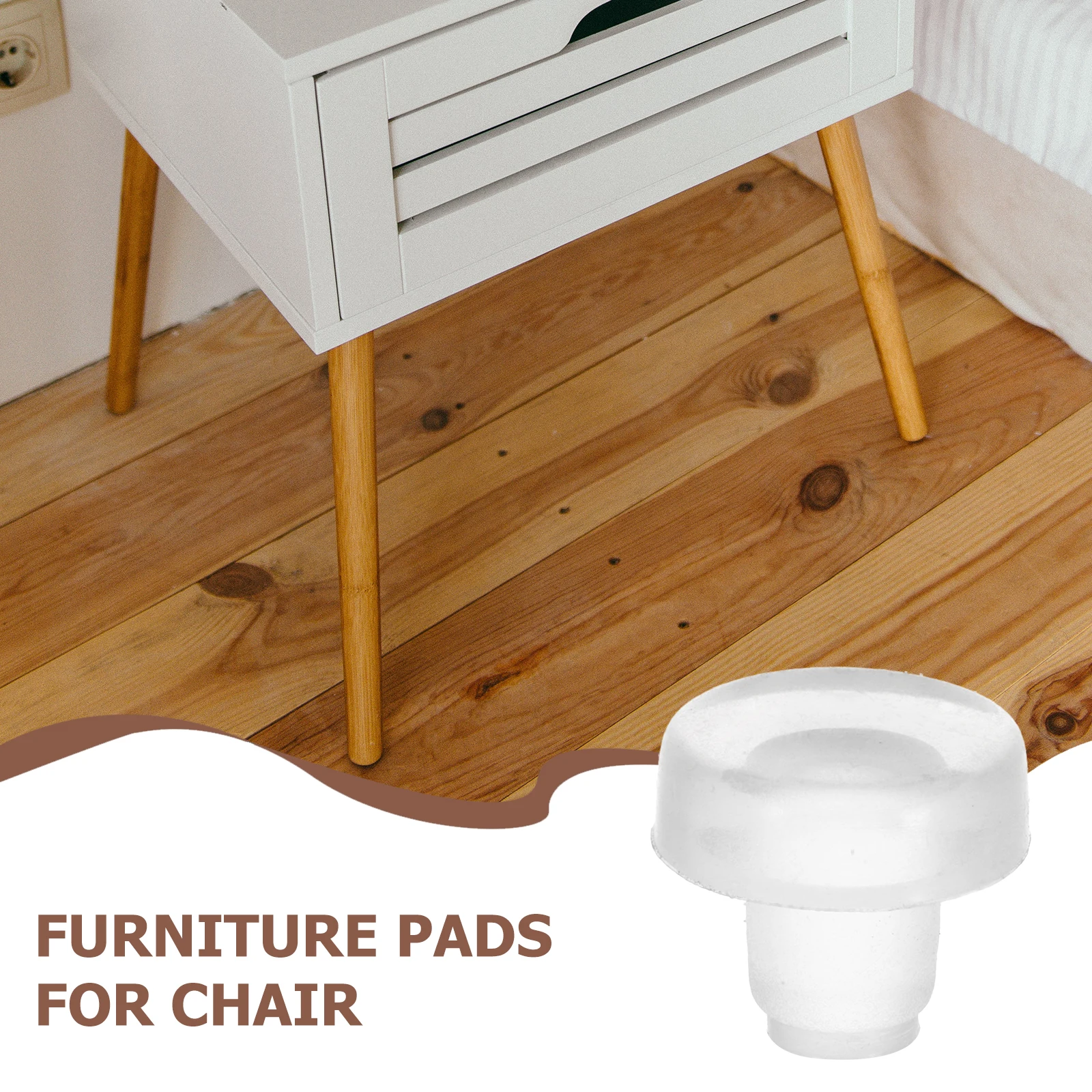 

50pcs Furniture Leg Protectors Black T-shaped Chair Table Feet Pads M6 Reusable Non-slip Hardwood Floor Bumpers