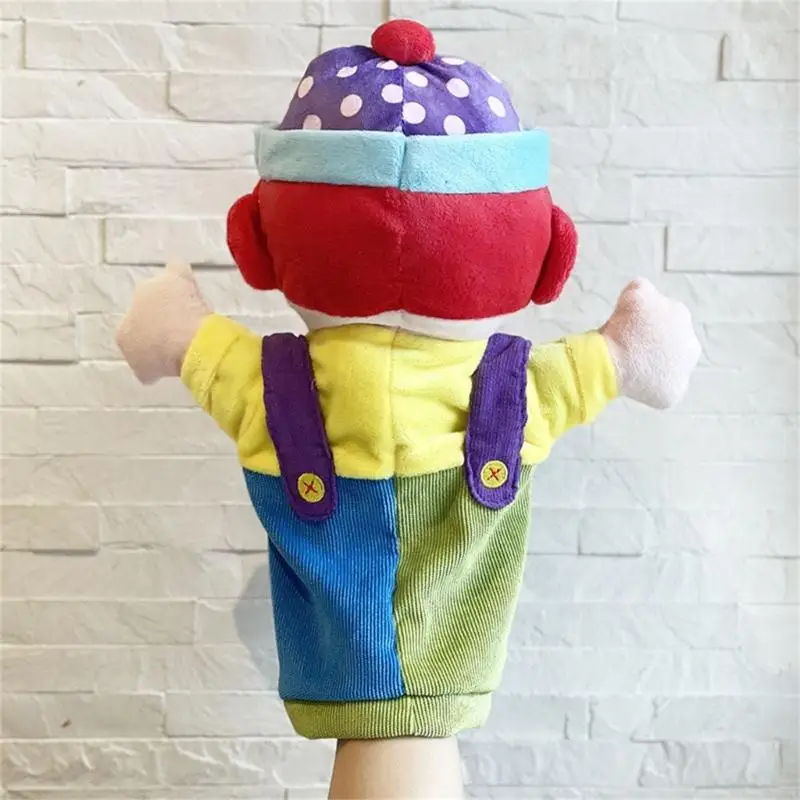 Realistisches Clown Hand Puppet Plüschspielzeug für interaktives Lernen und Rollenspiel P31B