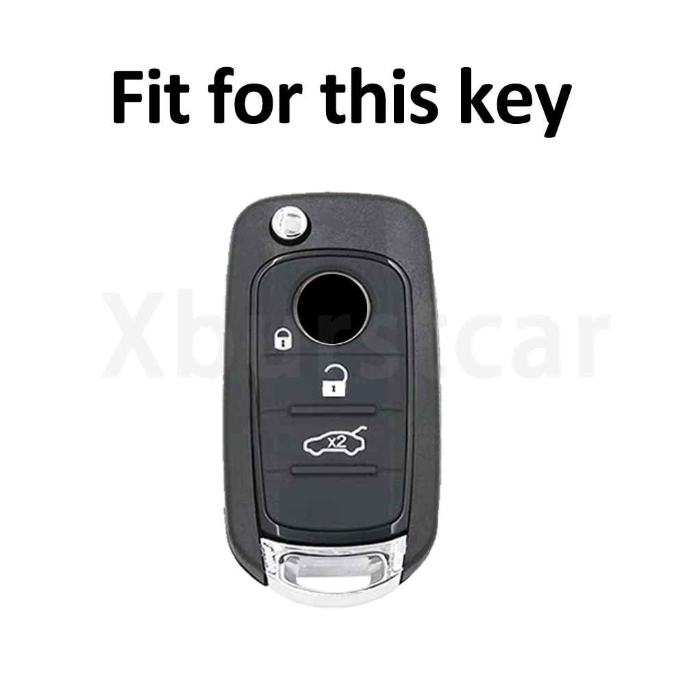 TPU Shell Holder Folding Key Fob For FIAT Tipo Toro Nuovo Freedom 500X Doblo Argo Grazie Car Flip Key Case Cover Accessories