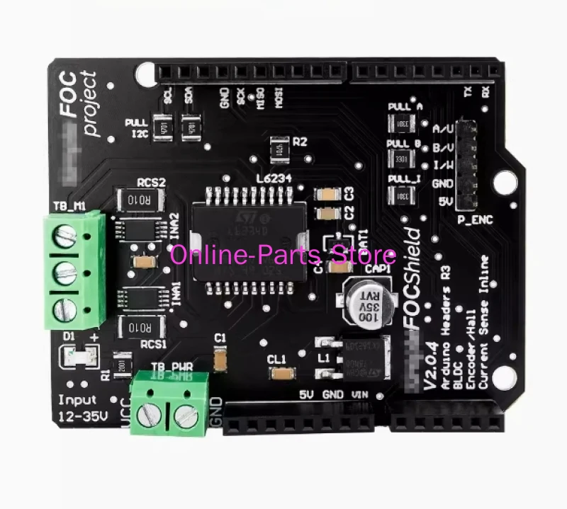 

FOC Shield V2.0.4 Simple Brushless FOC Controller