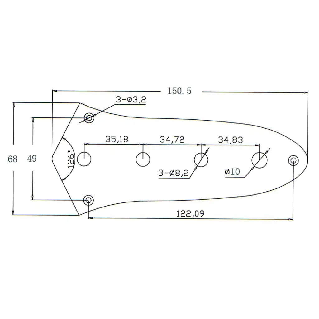 Bass Control Plate Cover Metal Jazz Bass Accessory Black Replacement Parts for Electric Bass DIY Repair view 3