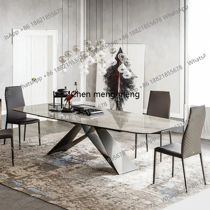 

Unique Modern Design Dining Table 6 Person Luxury Study Living Room Dining Table Faux Marble Nordic Mesas De Comedor