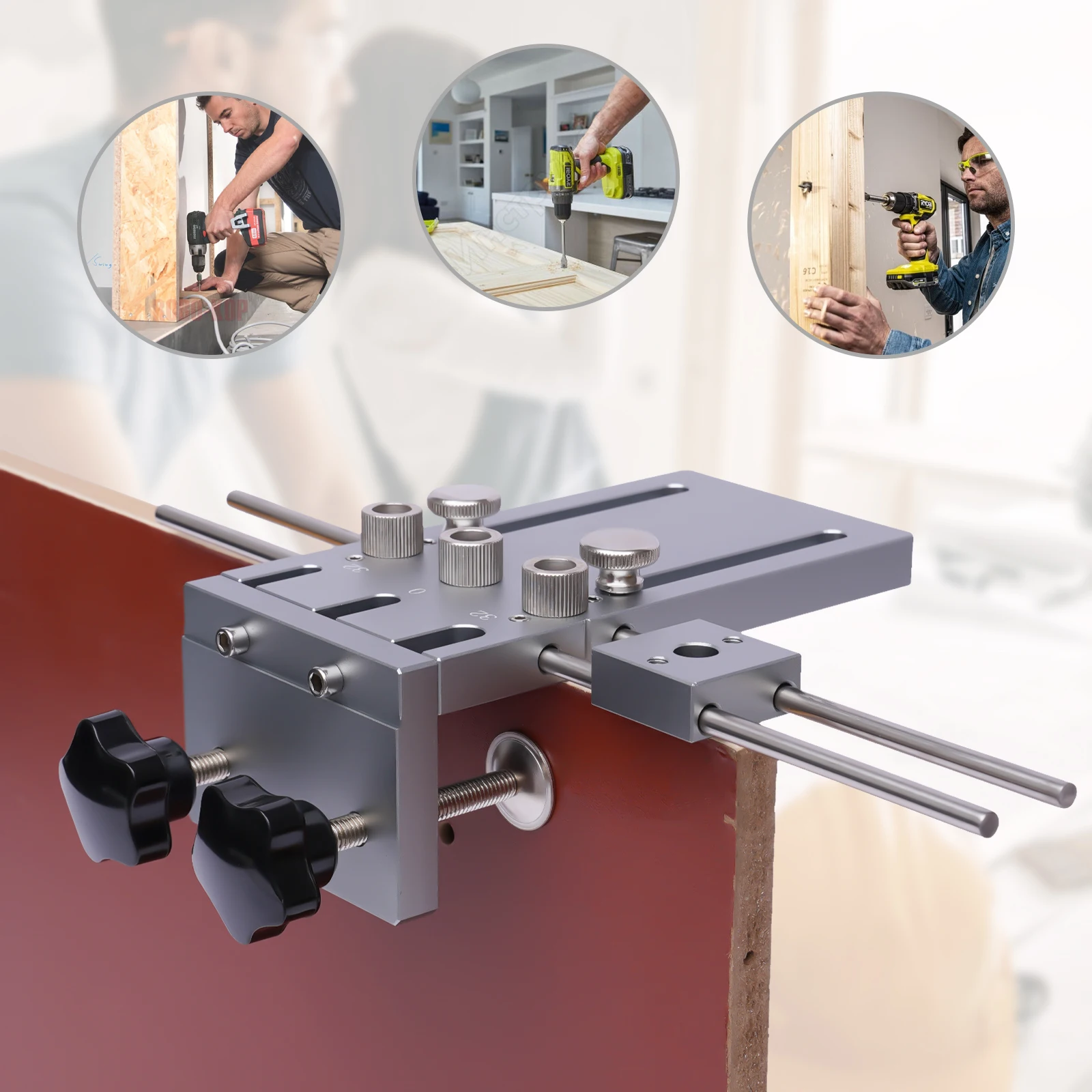 Punch Locator Wear-Resistant Cabinet Hardware Jig Multiple Functions Hand Tool