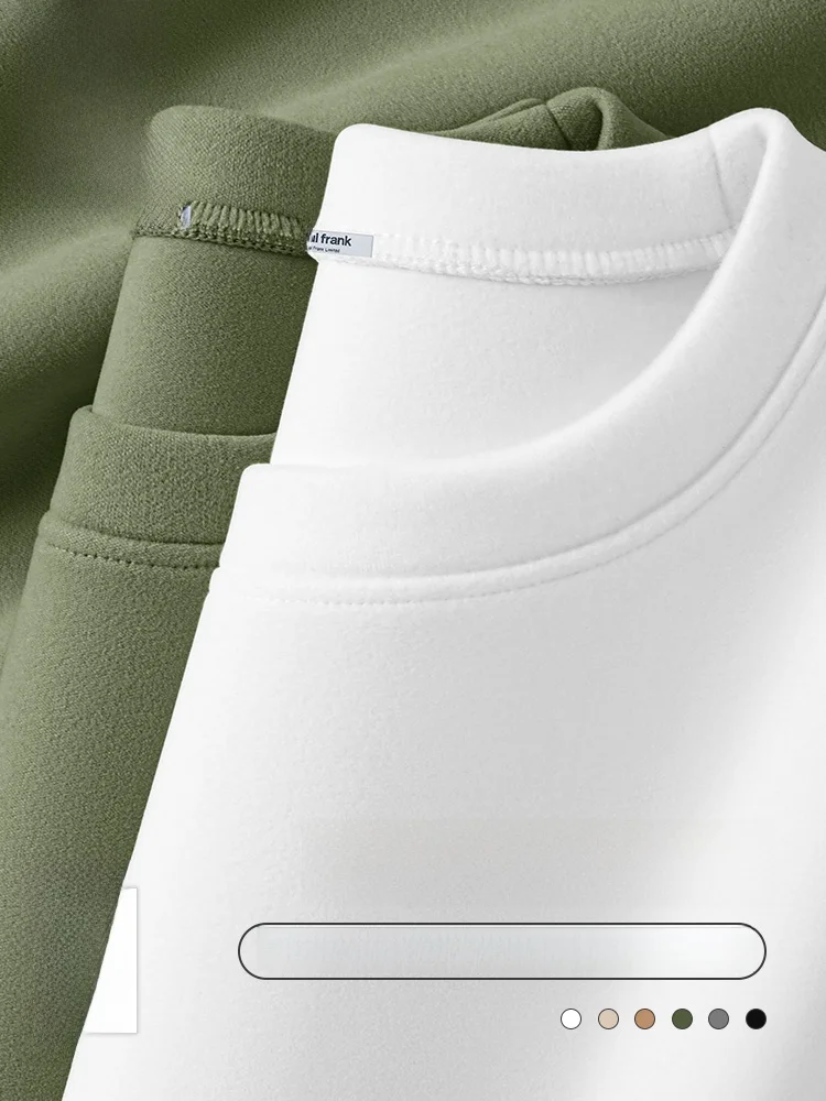 

Мужская теплая двухслойная футболка с длинным рукавом и круглым вырезом, осенне-зимняя новинка, Cleanfit