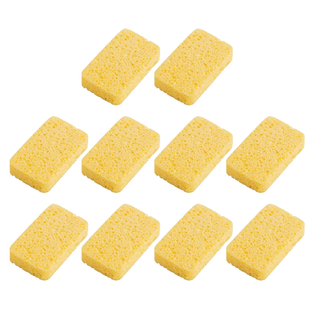 

10Pcs Best Replacement Kitchen Dishes Sponges Classic Design Wood Pulp Sponge Scrubber Sponges Wood Pulp Sponge