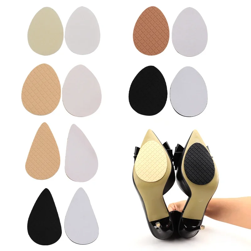 Non Slip Shoe Pads Shoe Grips Bottom of Heels Shoes Sole Protector Shoe Slip Pads Gummies Anti-Slip Shoes Repair Self-Adhesive