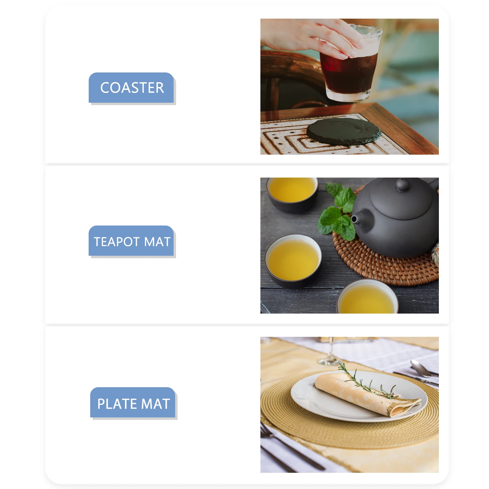 

2Pcs Non-Slip Heat-Resistant Silicone Placemat Thickened Protective Cup Mat Dining Table Placemat for Family Placemats Silicone