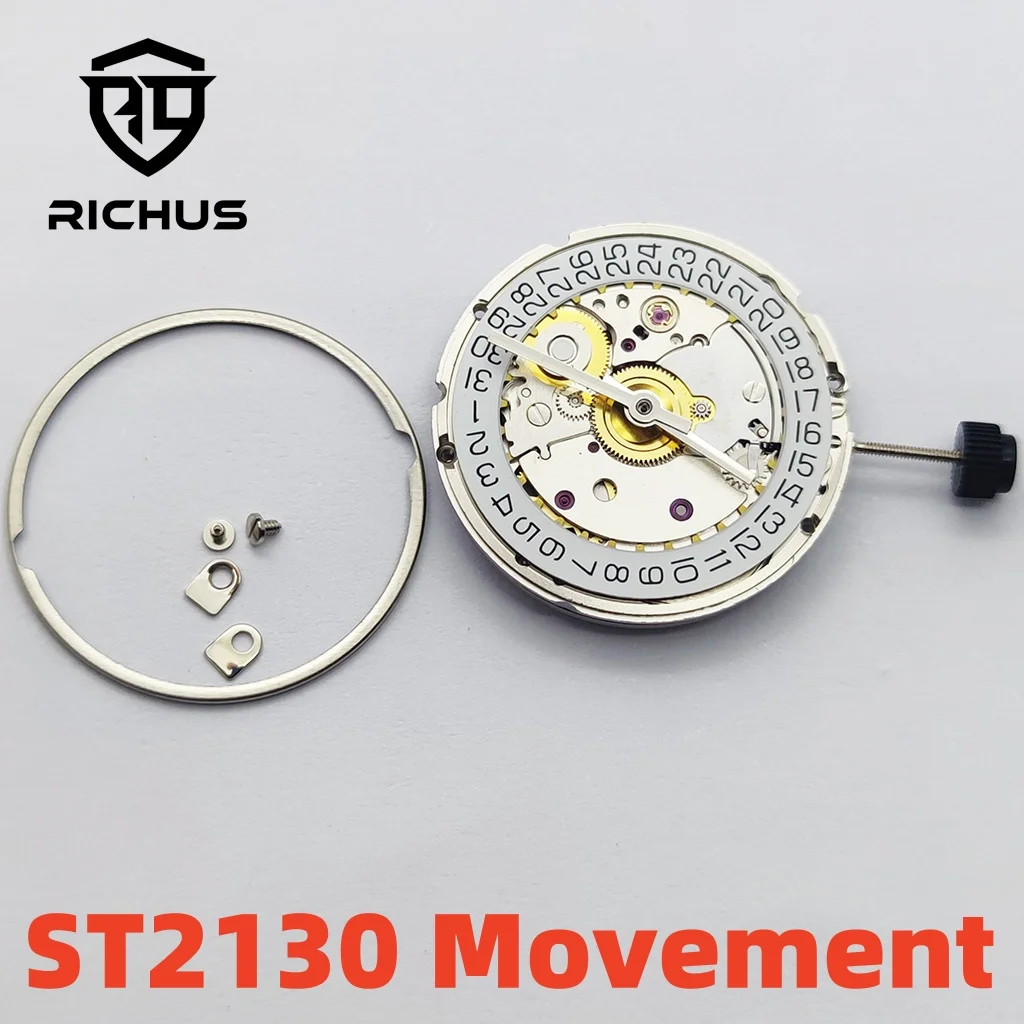 ST2130 Watch Movement 25Jewels Silver Frequenc High Accuracy Repair Tool Automatic Mechanical