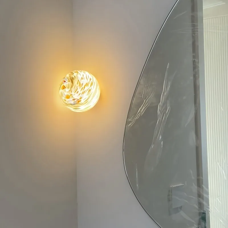 

Dopamine stained glass wall lamp medieval entryway bedroom bedside lamp