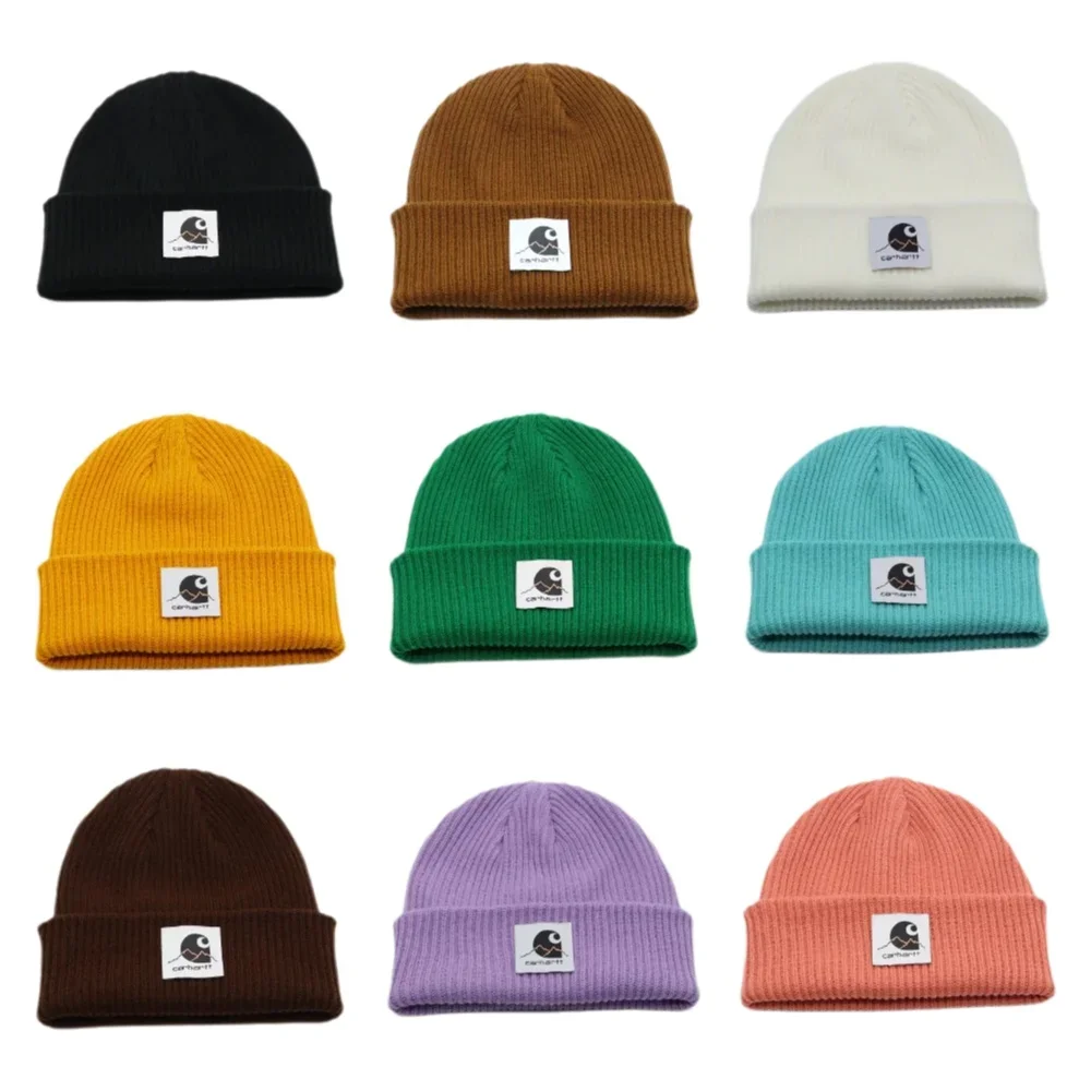 Chapeau tricoté pour hommes et femmes casquettes laine mode Simple chaud Skullies bonnets solide automne hiver bonnet Style à la mode