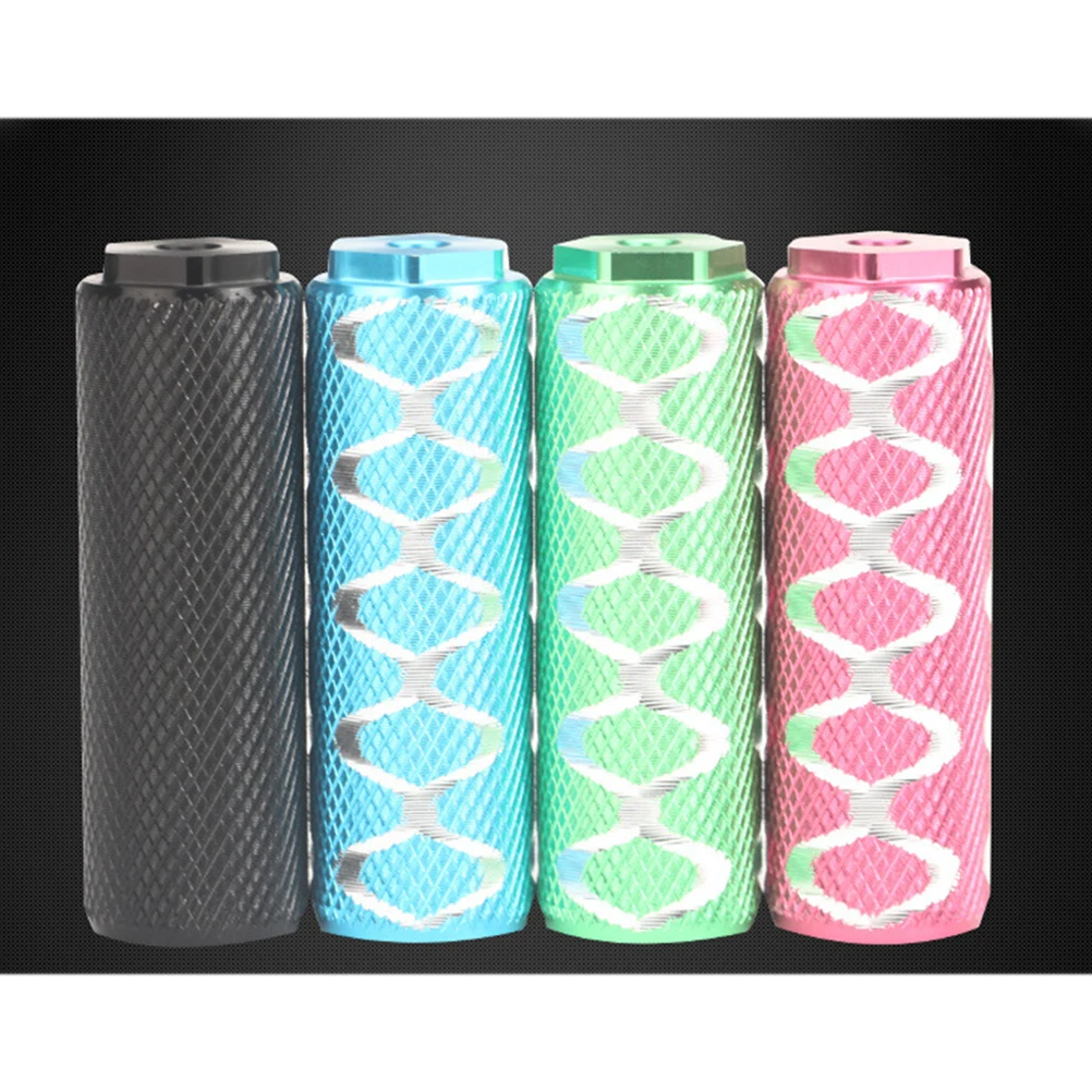 

1 Pair Aluminum Alloy Bicycle Pedals Sturdy Long Cylinder Foot Pegs For Mountain Bike Repair Replacement Black 6Mm Screw