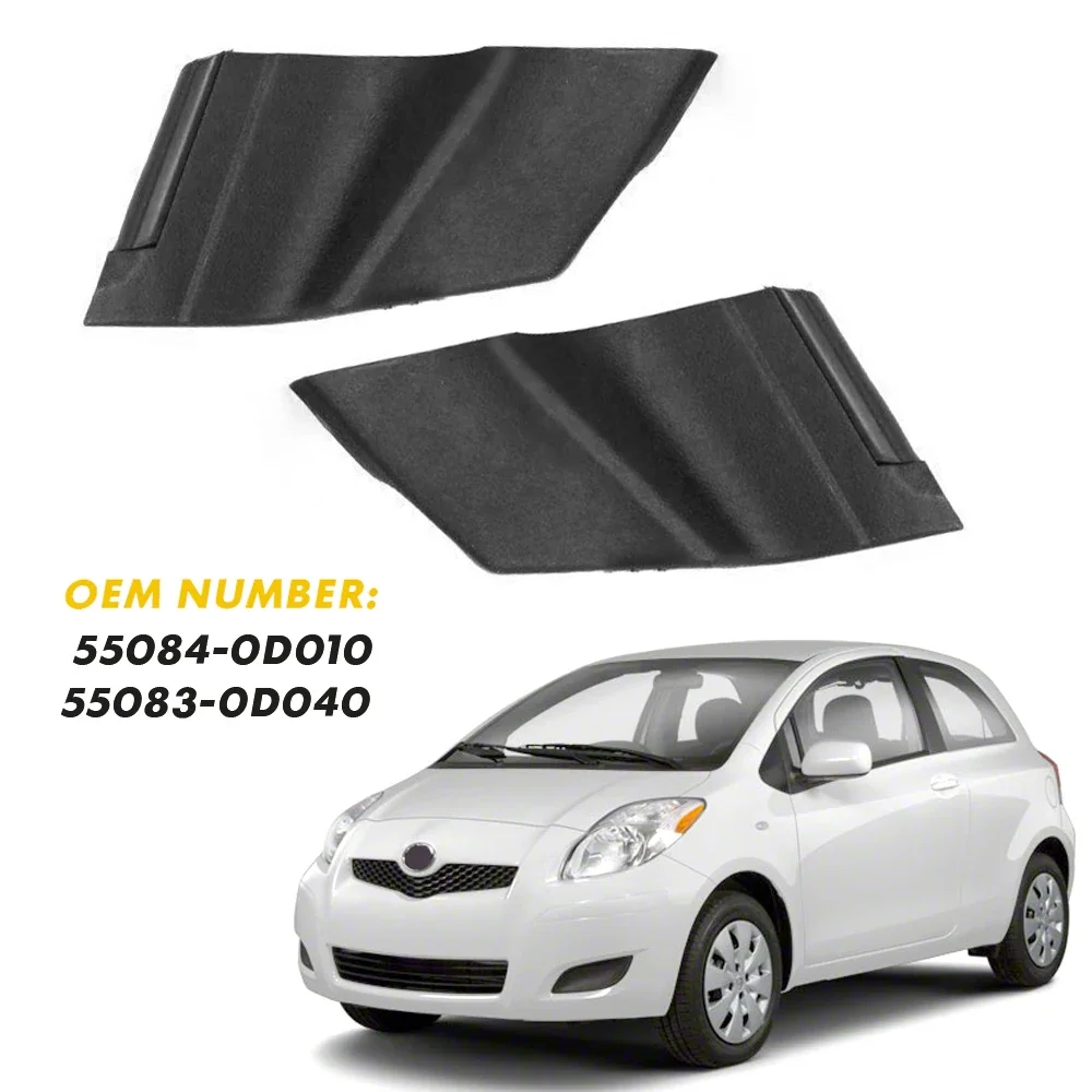 Fit For Toyota Yaris Vios 4-Door 2006-2010 2pcs Black Windshield Wiper Side Cowl Cover Trim Right Left