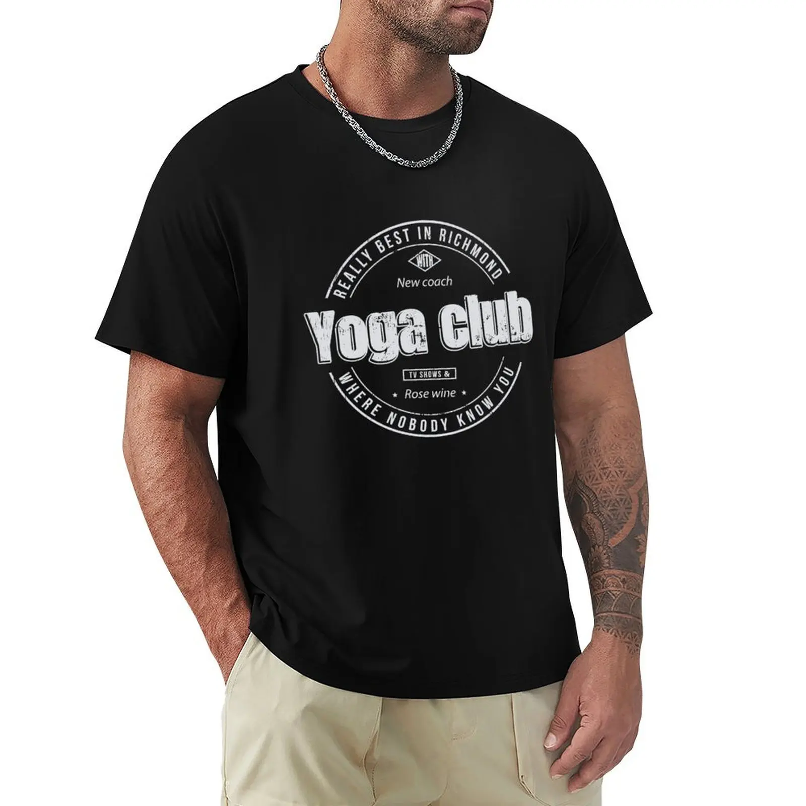 

Roy Kent mums yoga club T-Shirt All Match Basic Short Sleeve Top