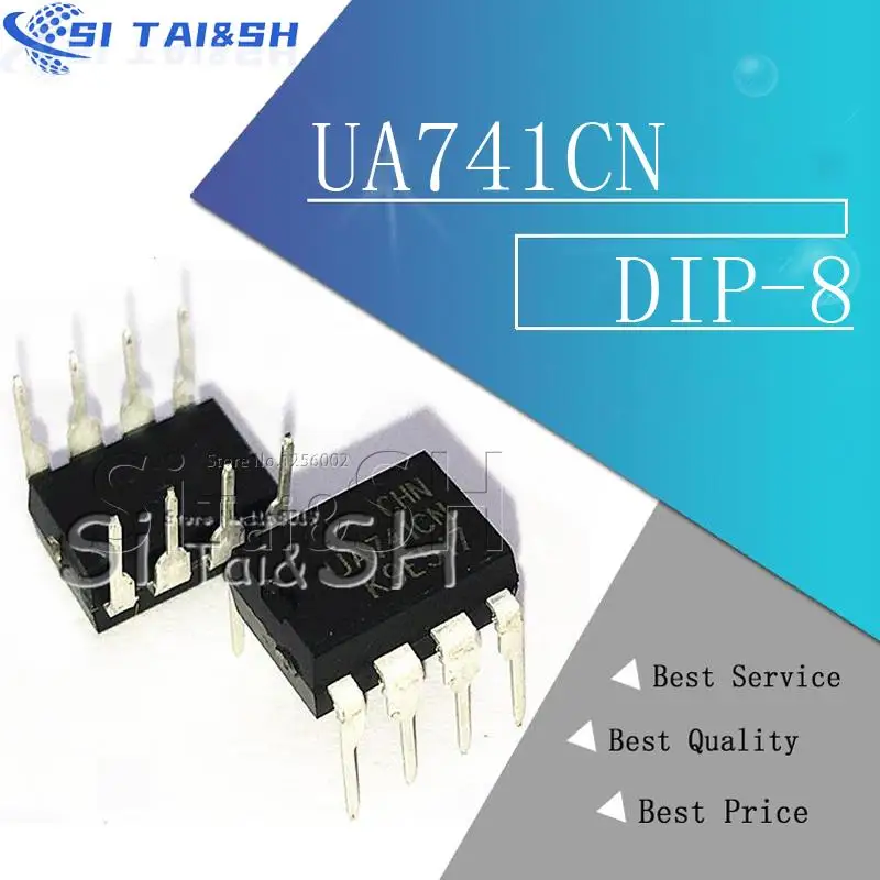 

10pcs DIP 8pins UA741CN UA741CP UA741 OP Amp LM741 741 TI Original Black plastic protective case For DIP-8