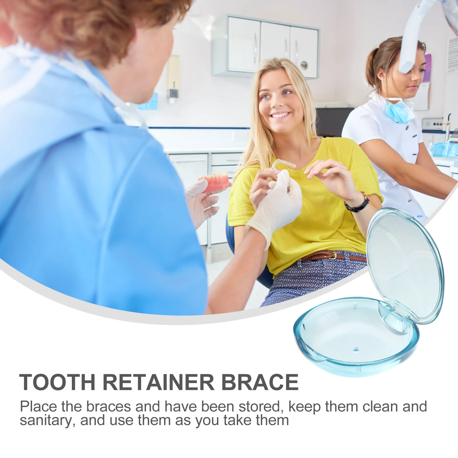 

Portable Mouth Guard Case Secure Fit Retainer Box for Denture Orthodontic Accessories Lightweight Travel Essential