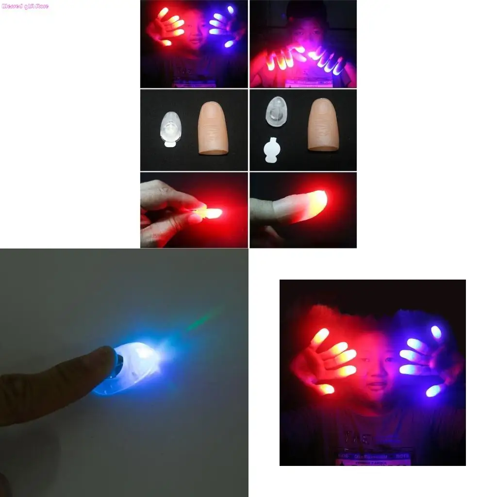 D0JC Thumbs Lamp Bright Shiny Finger Light Long Luminous for Time Battery Replaceable Props Amazing Glow Luminous