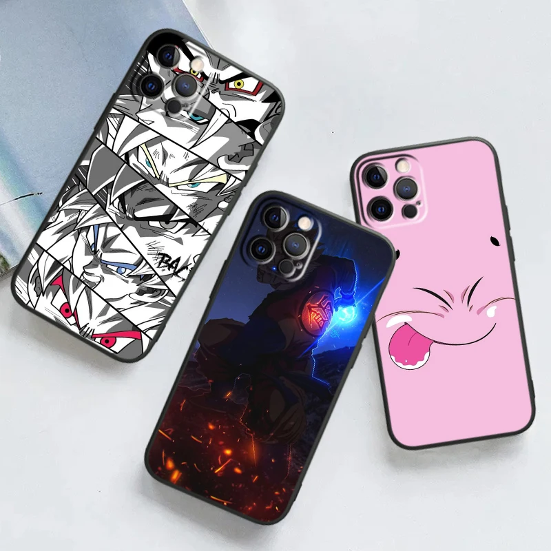 

Trend D-Dragon Ball Z Logo For iPhone 15 14 13 12 11 XS XR X 8 7 SE Pro Max Plus Mini Black TPU Phone Case