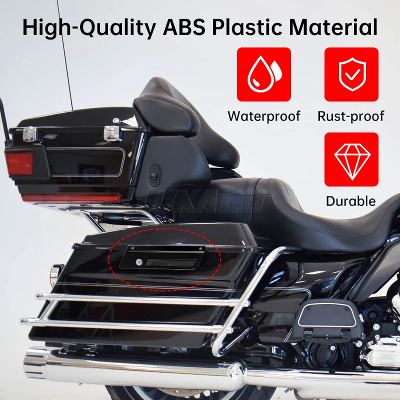 Motocyklowe czarne akcesoria Pokrowce na saszetki na siodło do Harley Touring Electra Street Glide Road King FLH FLT FLHR FLTR 93-13 — zdjęcie 5