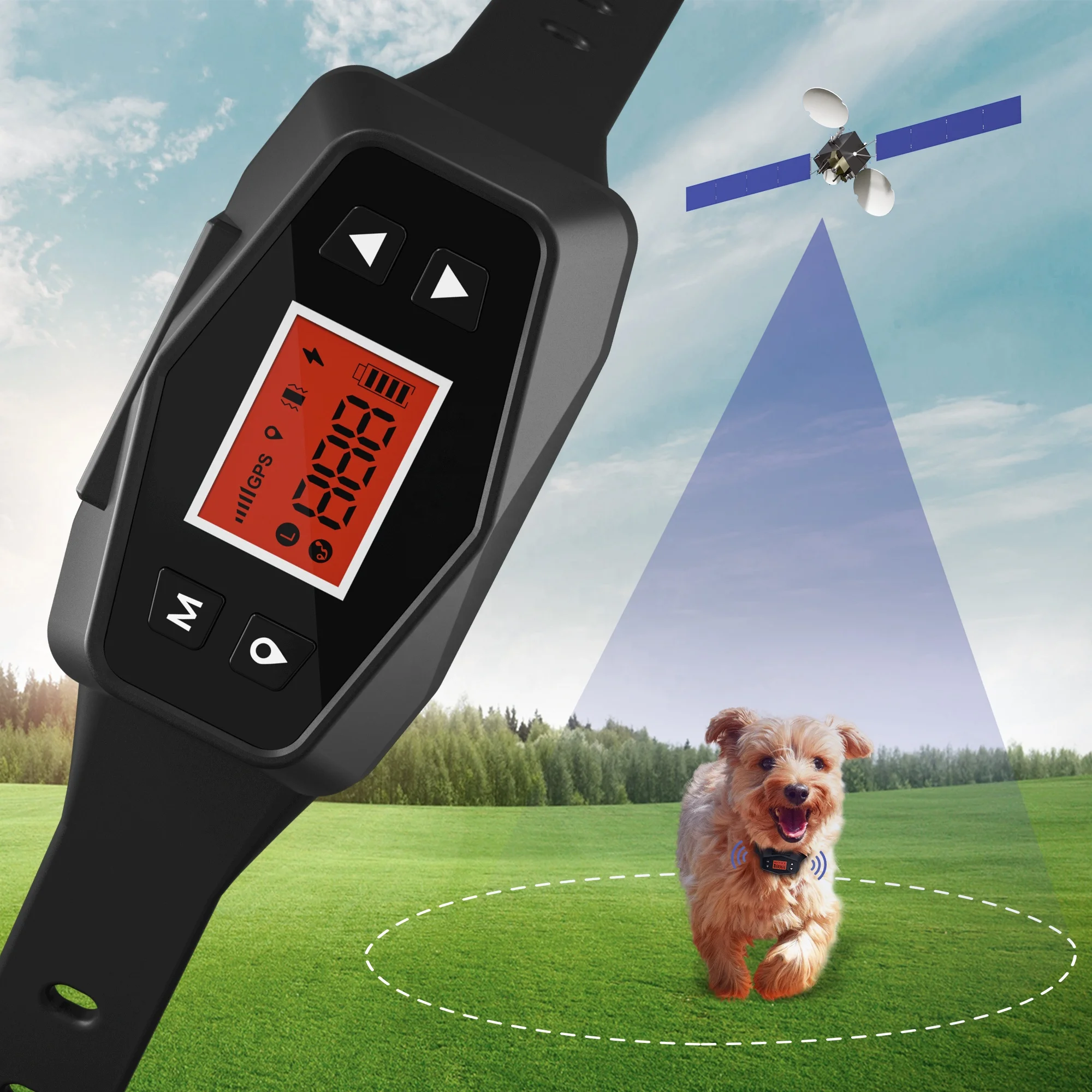 

STLFF800 GPS черный ограждение ошейник шок электрический беспроводной забор для домашних животных для собак