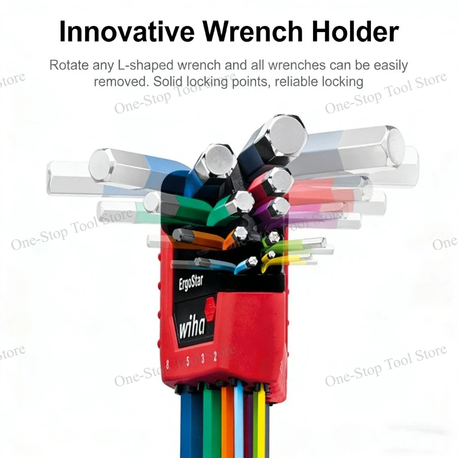 

WIHA 43850 9Pcs Hex L Key Set, Free 1PC Wire Stripping Pliers 26707/43334/26719 Electric Repair Tools，26707/43334/26719