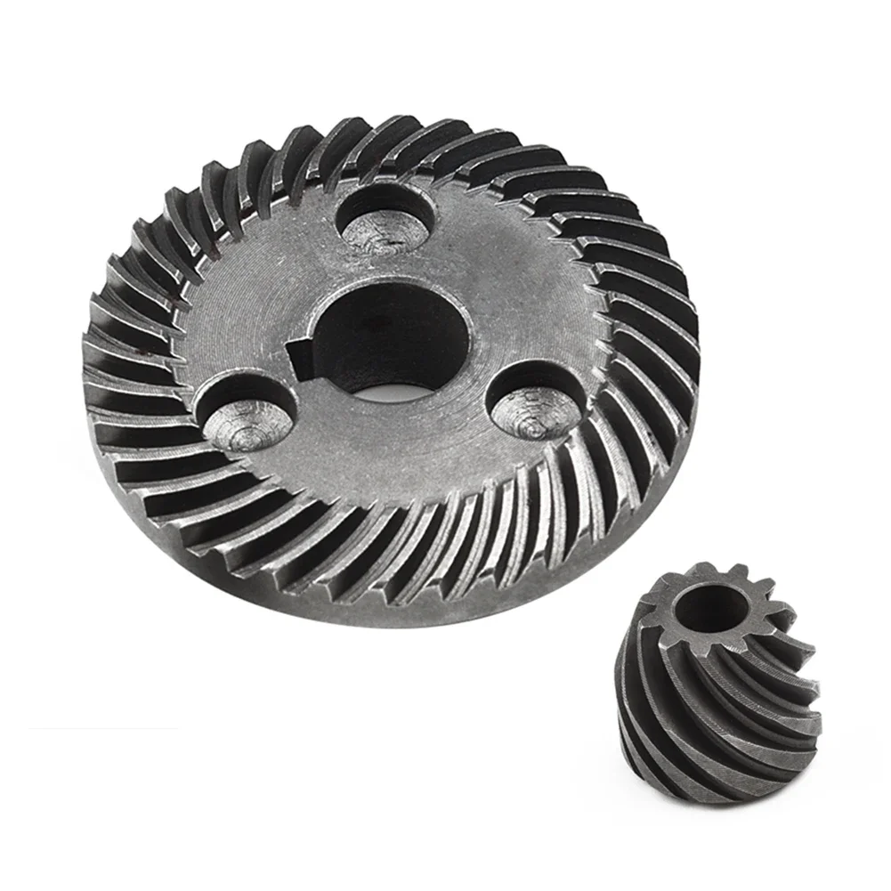 Angle Grinder Spiral Bevel Gear Replacement For 9553 Metal Pinion Ring Set Silver Spare Supplies Tools Equipment