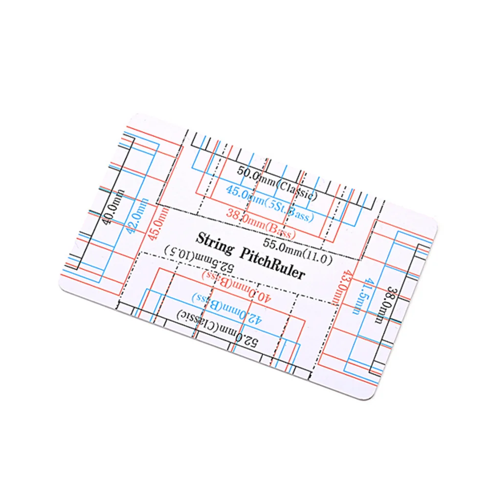 مسطرة قياس سلسلة الجيتار أداة قياس بلاستيكية ممتازة لإعداد جيتار باس وصيانة ارتفاع سلسلة احترافي