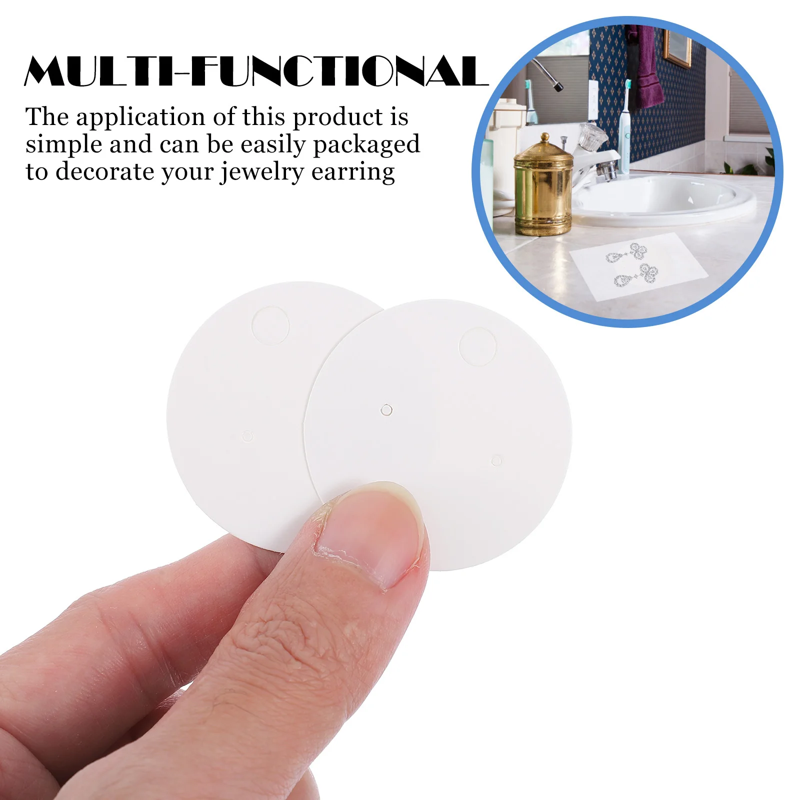 

100Pcs Earring Display Paperboard Cards Durable Practical Jewelry Display Holder Packaging Tags for Earrings Jewelry