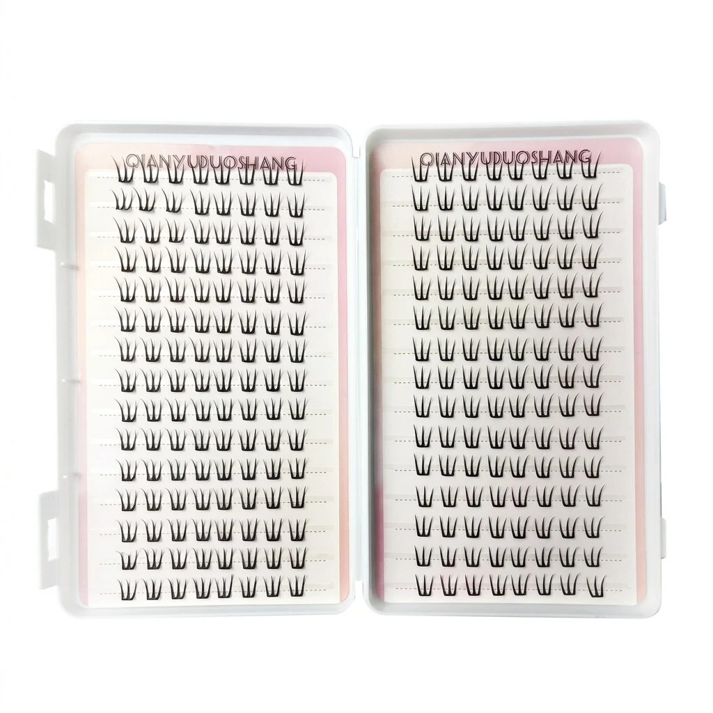 False Eyelashes Natural Volume Daily Makeup for Women Beginners Pre Glued Cluster Lashes C Curl Synthetic Fiber 10-11mm