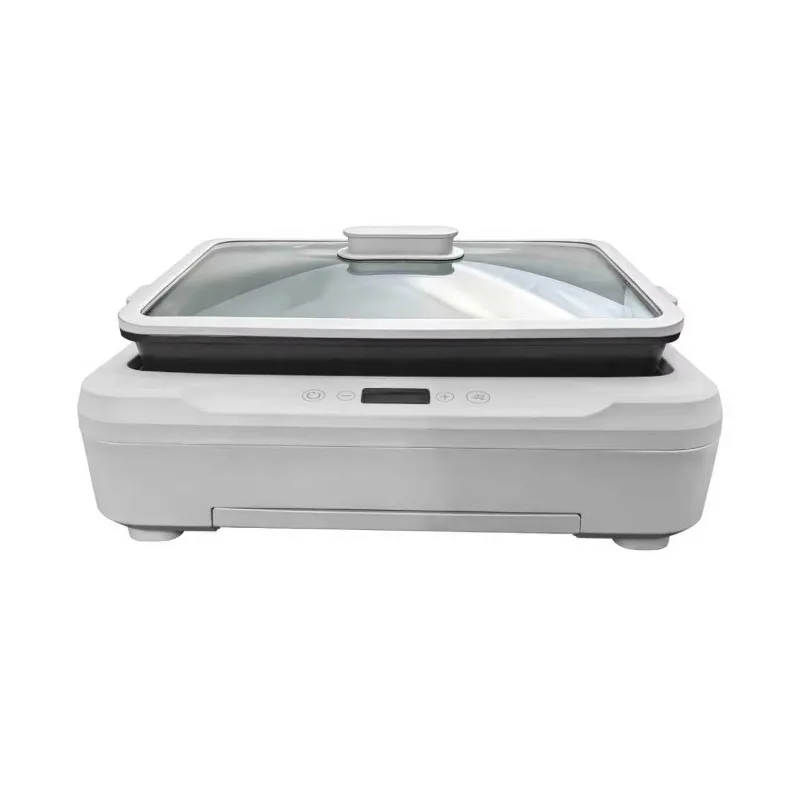 1500W High-Performance Electric Grill for Outdoor BBQ, Smokeless, PTFE Non-Stick, Adjustable Temperature, Detachable Plate