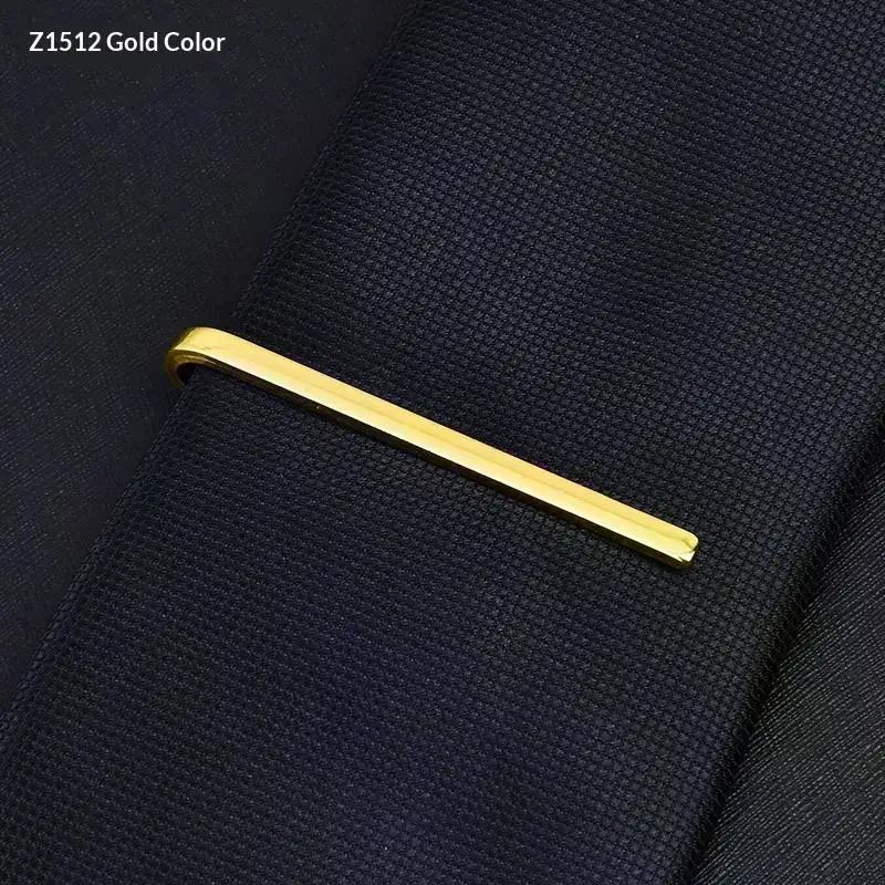 1 Piece Of Men's Narrow Tie Clip Copper Fashion Thin Small Silvery Golden Black Business Formal Wear