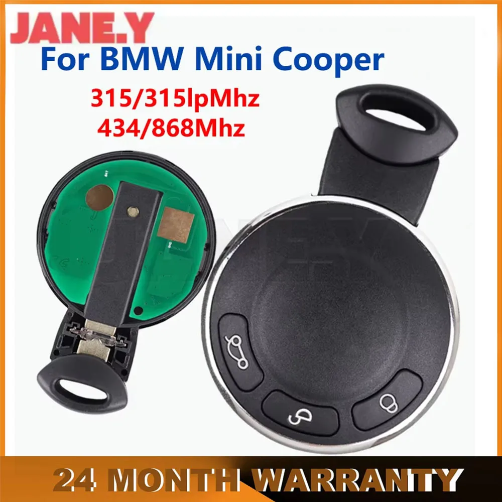 

KR55WK49333 For BMW Mini Cooper Cas3 System Id46 Pcf7953 315/433/868/315LP Mhz 3 Buttons Remote Control Car Key Fob Smart key