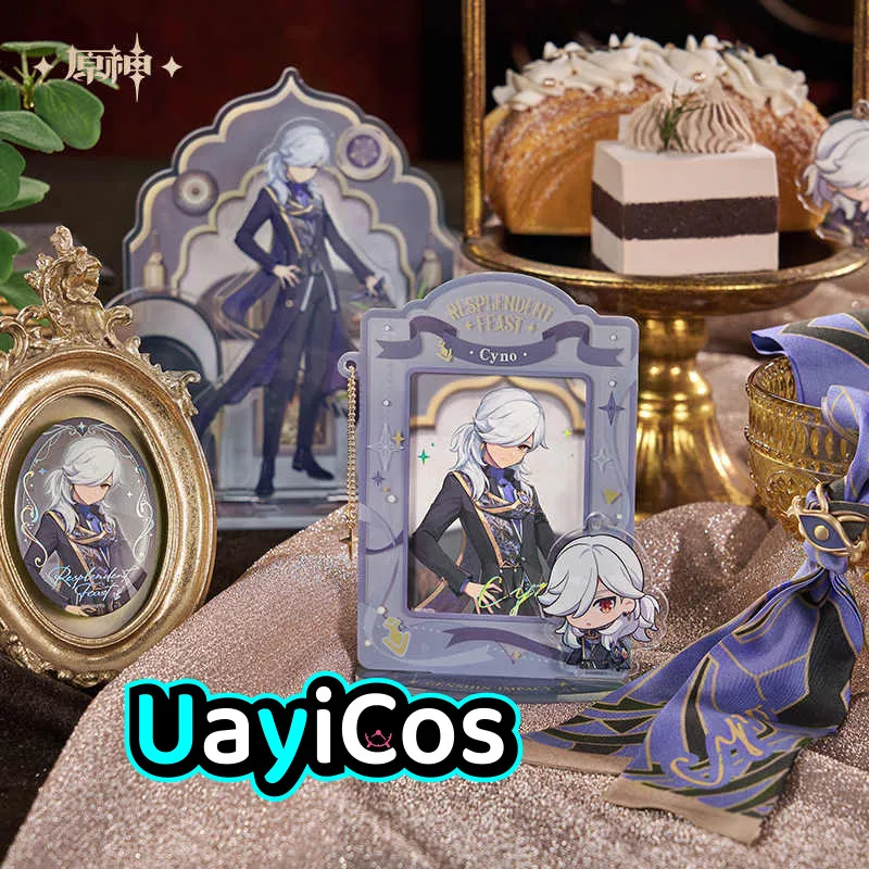 

Официальная серия Genshin Impact Cyno Resplendent Feast, акриловая подставка, значок, орнамент, шелковый шарф, пряжка, набор аксессуаров, игрушки для детей