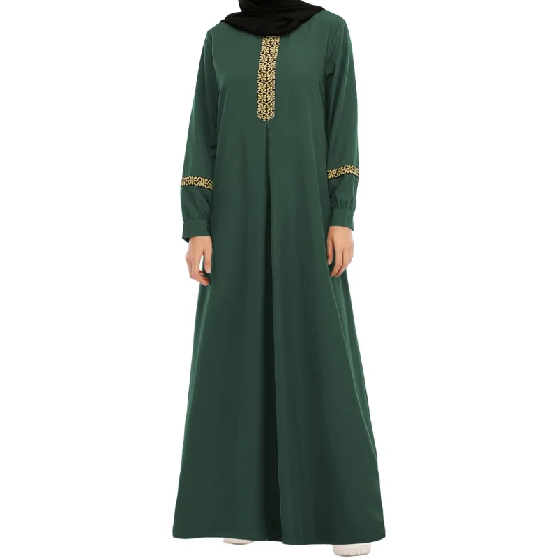 

Womens Muslim Abaya Dress Zipper Islamic Robe Pockets Maxi Prayer Clothes with Hijabs