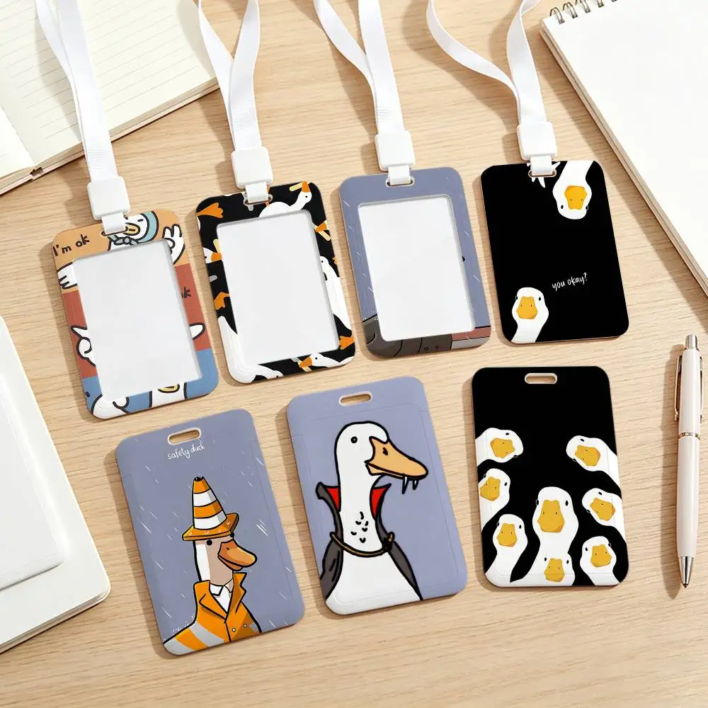 Funny Duck NFC Contactless Sliding Card Sleeve For Student Cards, Bus Cards, ID Cards, And Work Permits