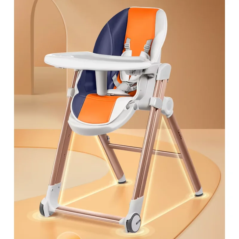 Foldable Multi-function High Chair Baby Feeding Eating Highchair Baby High Chair Dining Chair for Babies Dining with Wheels