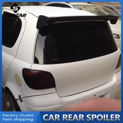 For 2002--2013 Toyota Vitz Yaris Echo Hatchback WITHOUT LIGHT High Quality ABS Plastic Unpainted Spoiler Trunk Boot Wing Spoiler
