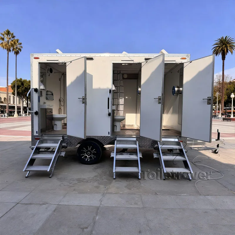 

Commercial High Quality Events Outdoor Plastic Restrooms Mini Portable Toilet Full Trailer with Bathroom