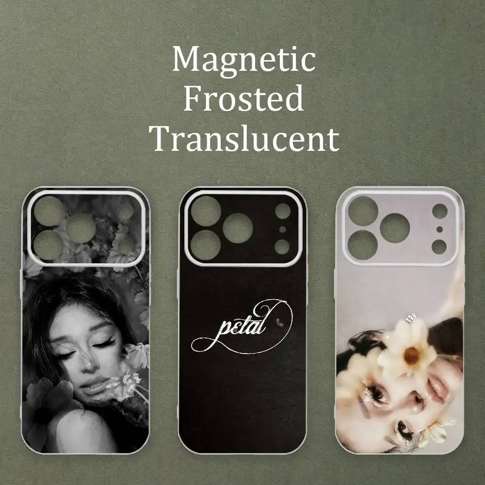 A-ArianaS Petal Matte Frosted Semi-transparent Magnetic TPU Case For iPhone 17 11 13 14 15 16 12 Pro Max