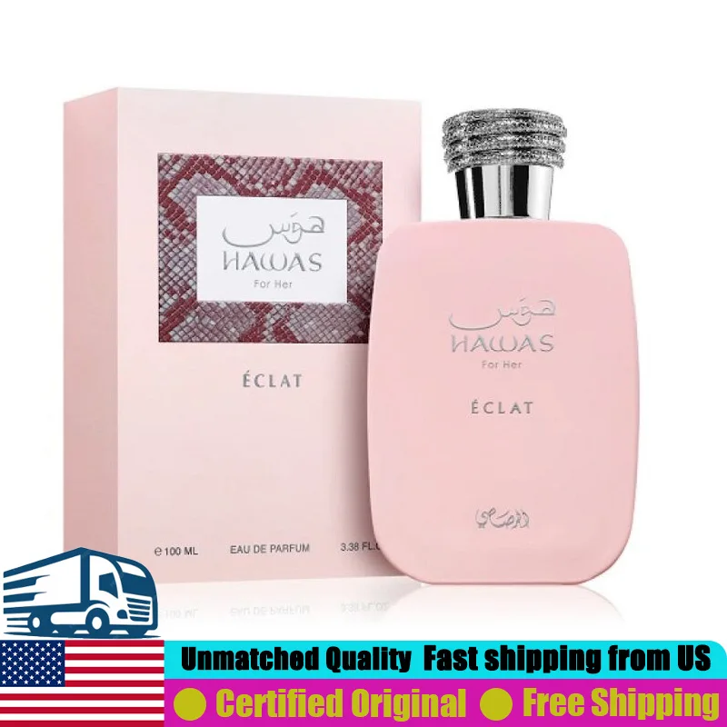 

Rasasi Hawas For Her Eclat EDP Spray 100 ML Natural Lasting Oriental Floral Cologne for Women 3.4 Ounce Premium Arabian Perfumes