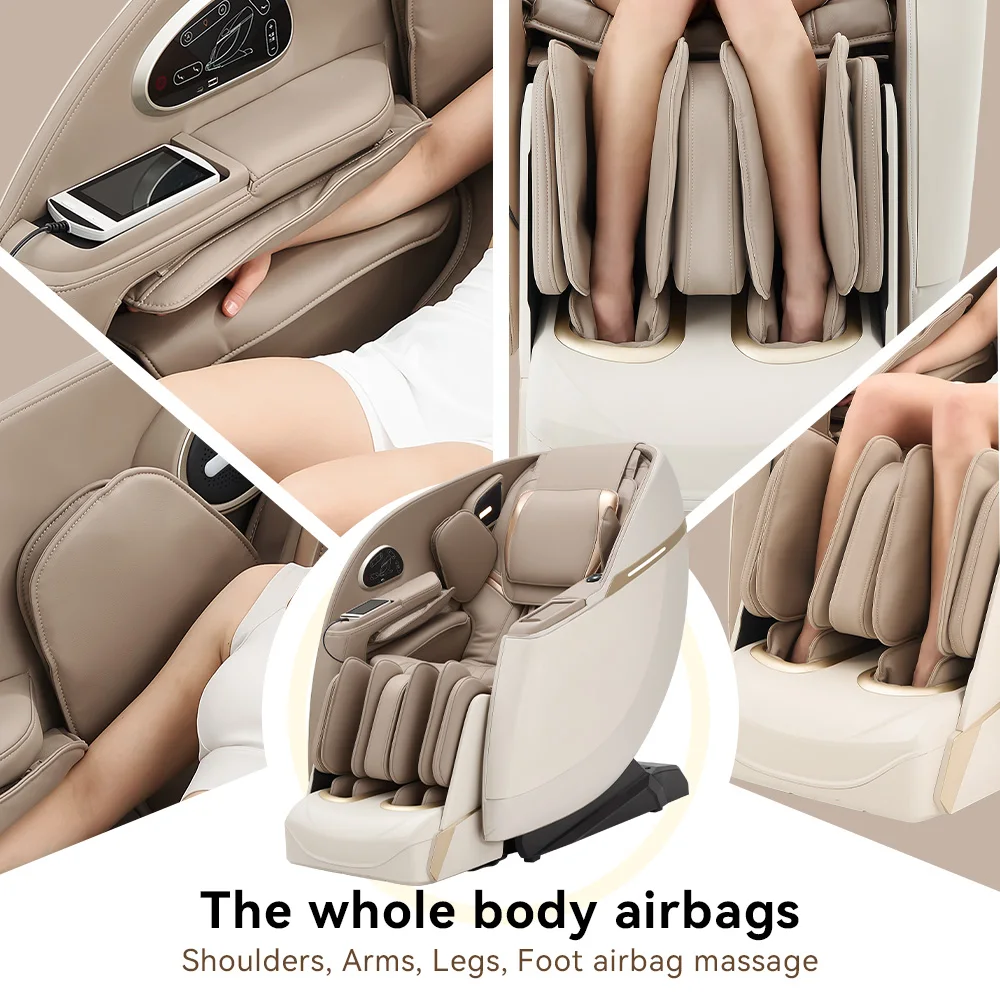 Cadeira elétrica de massagem nos pés com gravidade zero 12 programas de massagem automáticos para todo o corpo