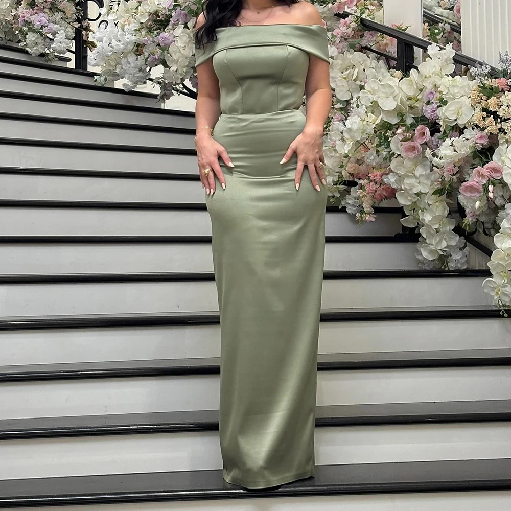 

Прямые вечерние платья по индивидуальному заказу длиной до пола, с открытыми плечами, платье для выпускного без рукавов, простое модное повседневное вечернее платье с открытой спиной