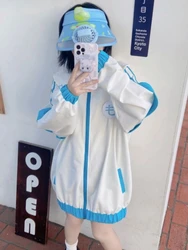 日本のカワイイジャケット,特大スウェットシャツ,プレッピーアウター,原宿,グランジフェアリー服,新作コレクション