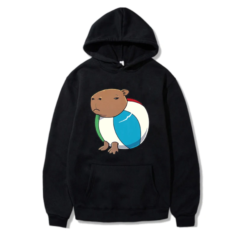 

Kawaii Capybara Hoodies Unisex Pullovers Oversize for Women/Men Cartoon Graphic Sweatshirt Korean Fashion Streetwear Winter Tops